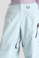 Women's  Ice Blue Lightweight Breathable Baggy Snow Pants